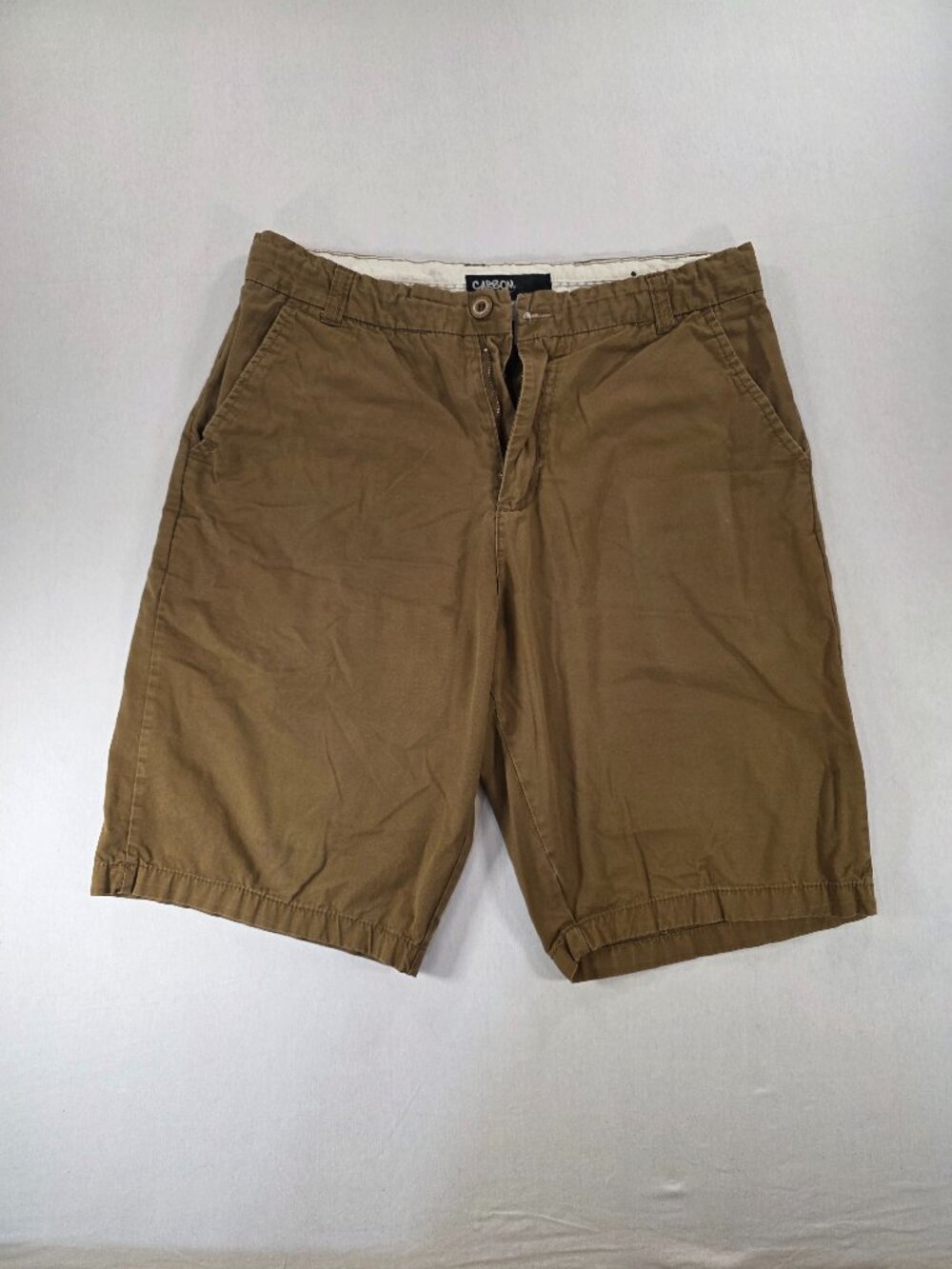Carbon Men’s Shorts Cotton Tan Size 32 Casual Outdoors Relaxed